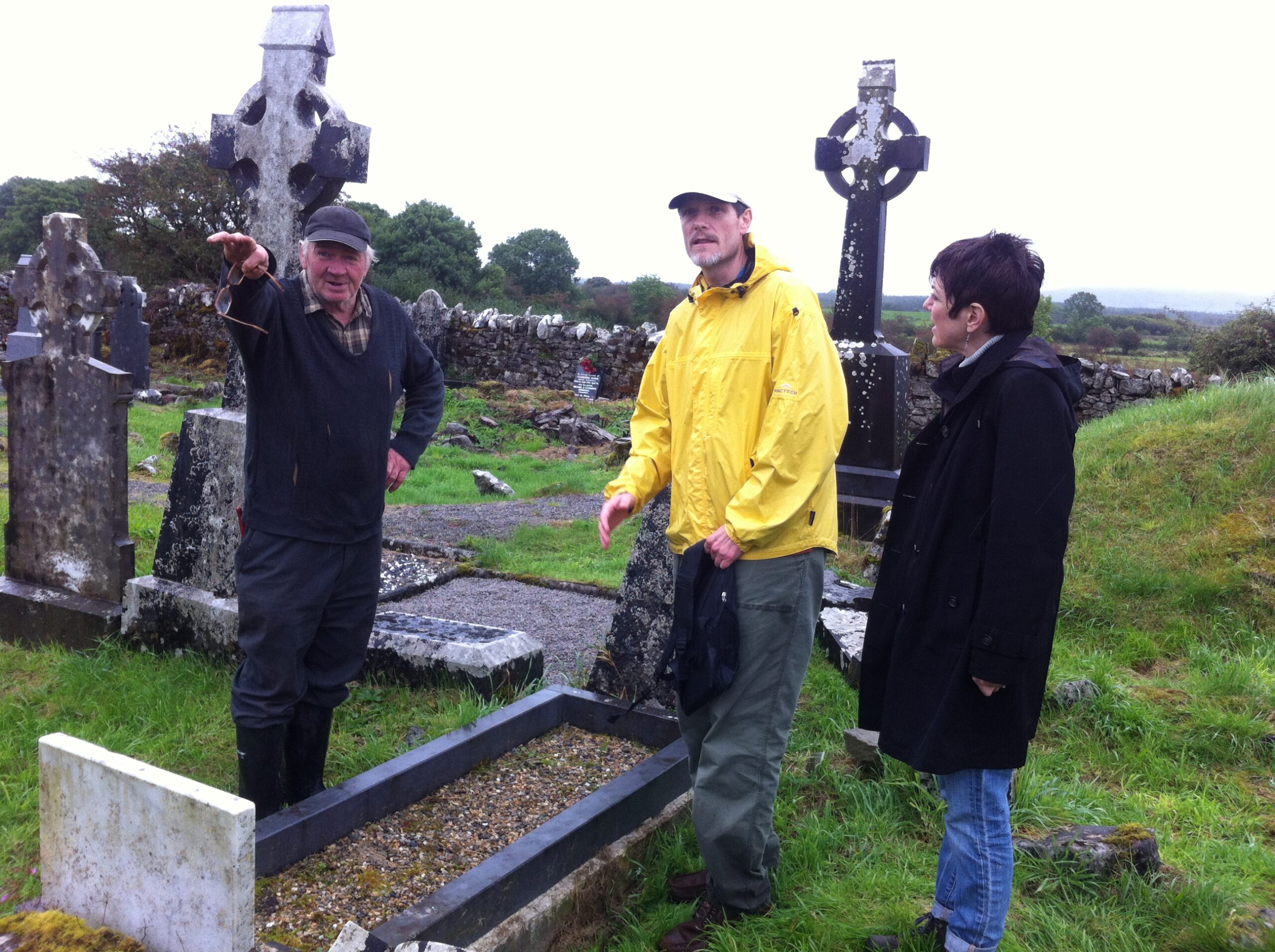 Ken visits family grave